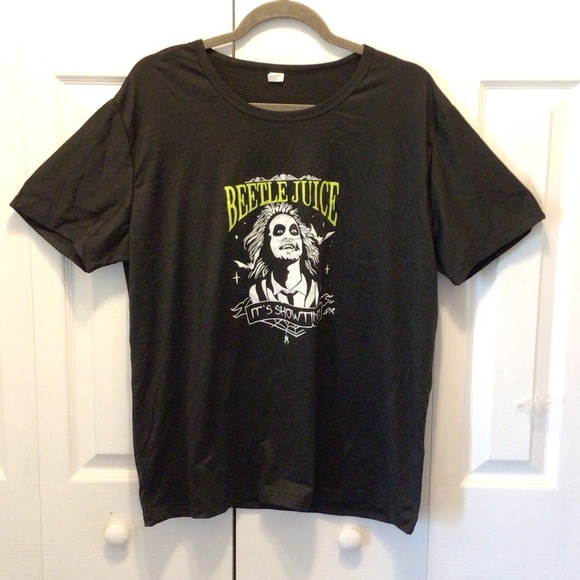 Womens Fashion Black Short Sleeve Horror Comedy Beetlejuice Movie T-Shirt - Picture 4 of 10